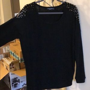 Black sweater with stud detail